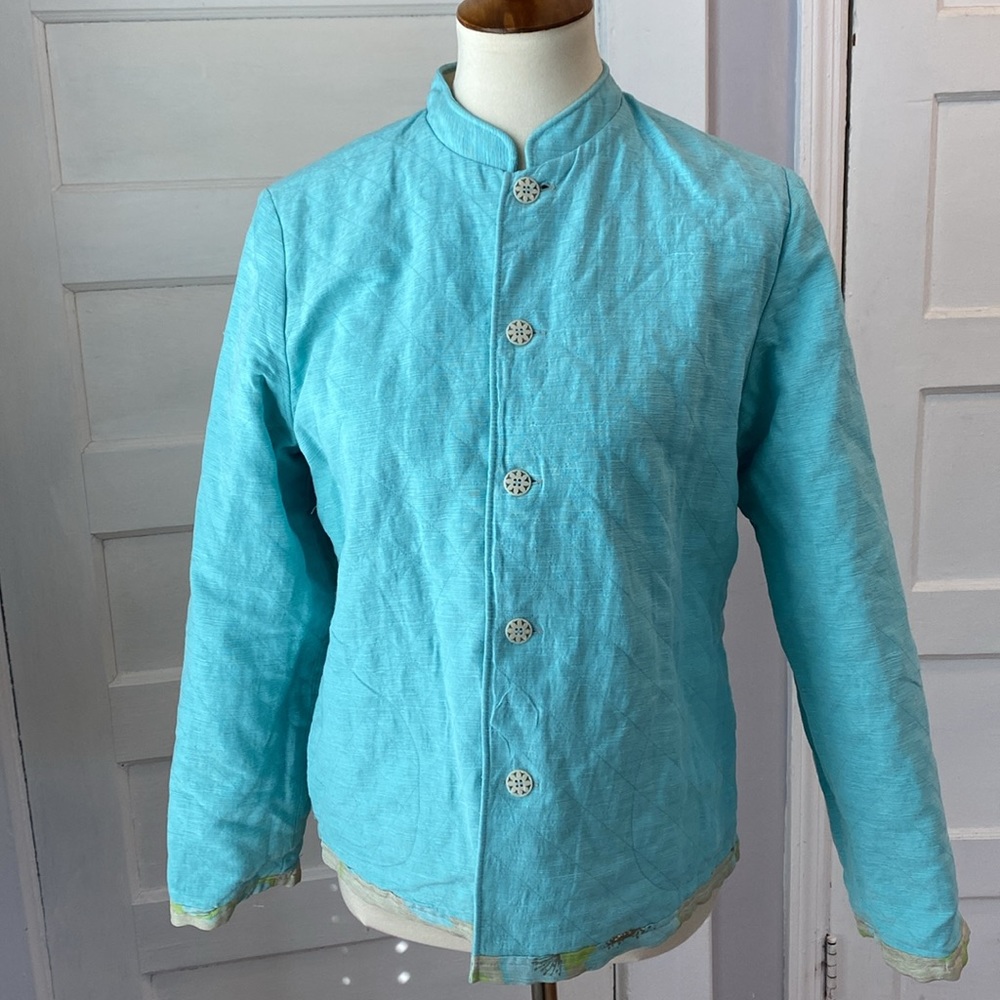 Reversible Silk Blend Quilted Jacket, Size S - Picture 4 of 17